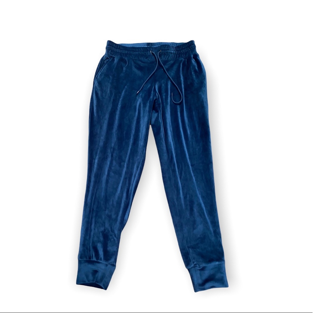 Blue velvet pants